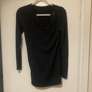 Ann Taylor Black Tunic Top